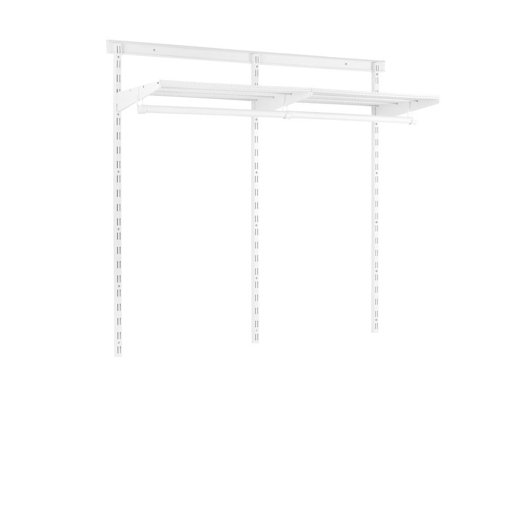 Flexx White Wire Shelf System & Clothes Rail- H1200mm