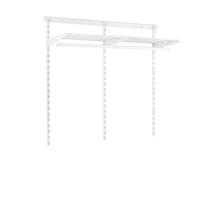 Flexx White Wire Shelf System & Clothes Rail- H1200mm