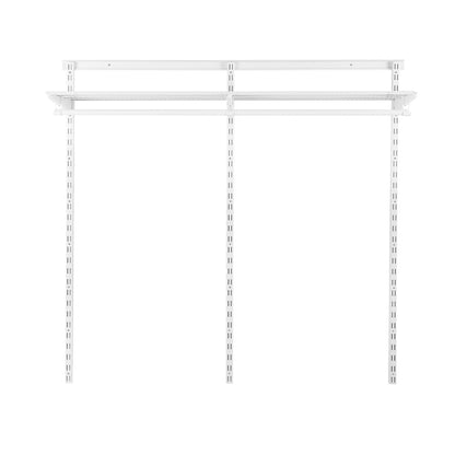 Flexx White Wire Shelf System & Clothes Rail- H1500mm