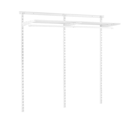 Flexx White Wire Shelf System & Clothes Rail- H2100mm