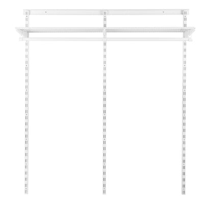 Flexx White Wire Shelf System & Clothes Rail- H2100mm