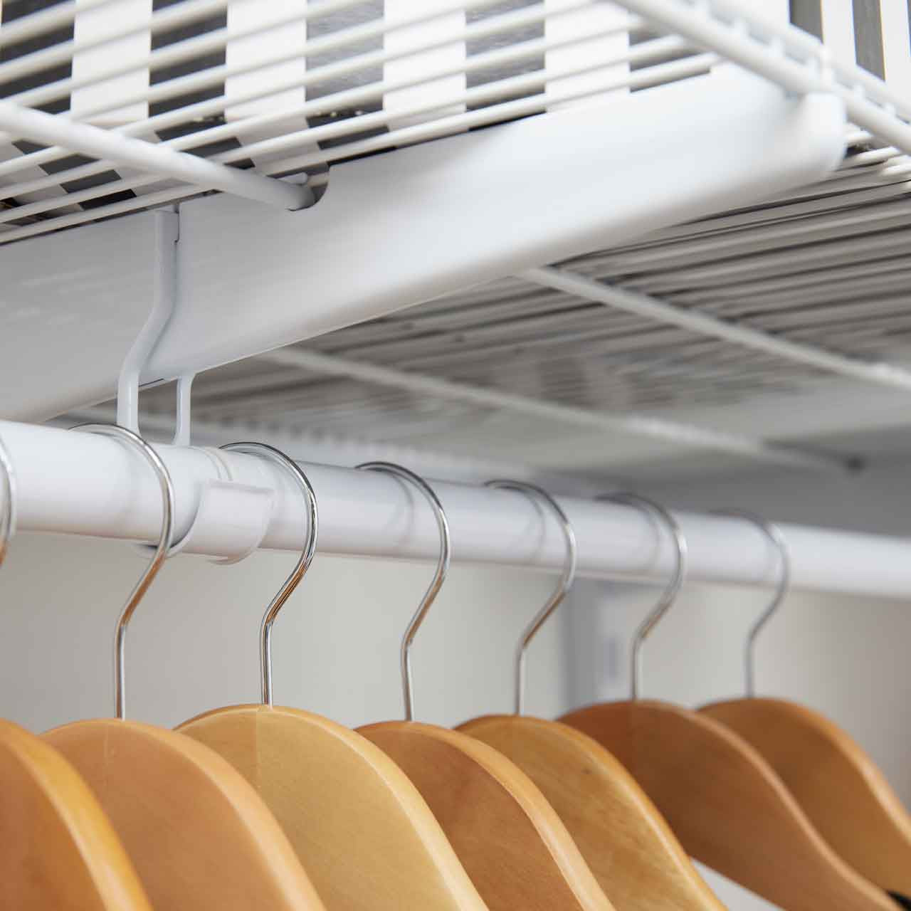 Flexx White Wire Shelf System with Clothes Rail & Shoe Rack- H1500mm