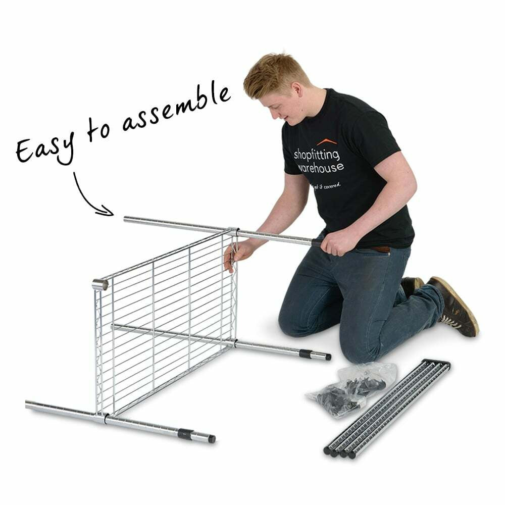 6 Tier Chrome Wire Shelving Unit - H1800 x W1200 x D450mm