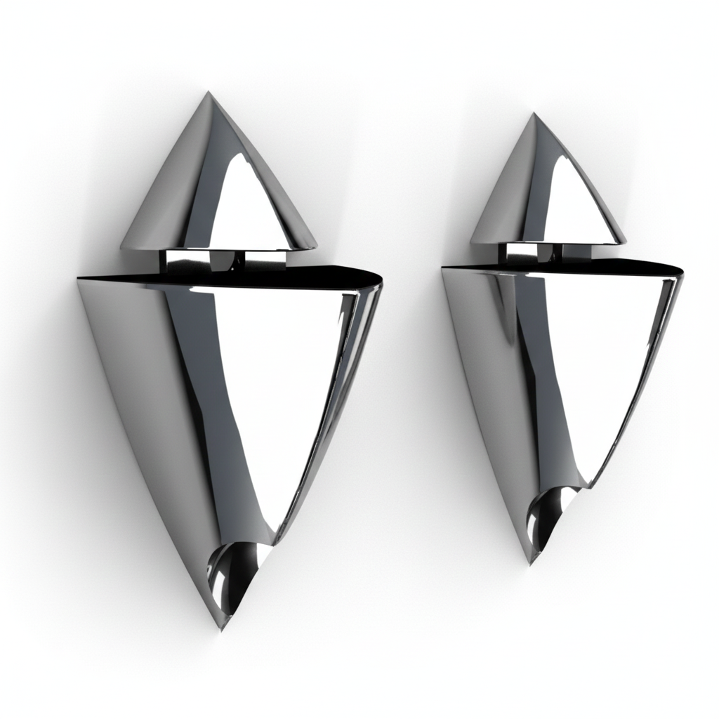 Pair of Chrome Wall-fix Clips