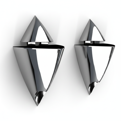Pair of Chrome Wall-fix Clips