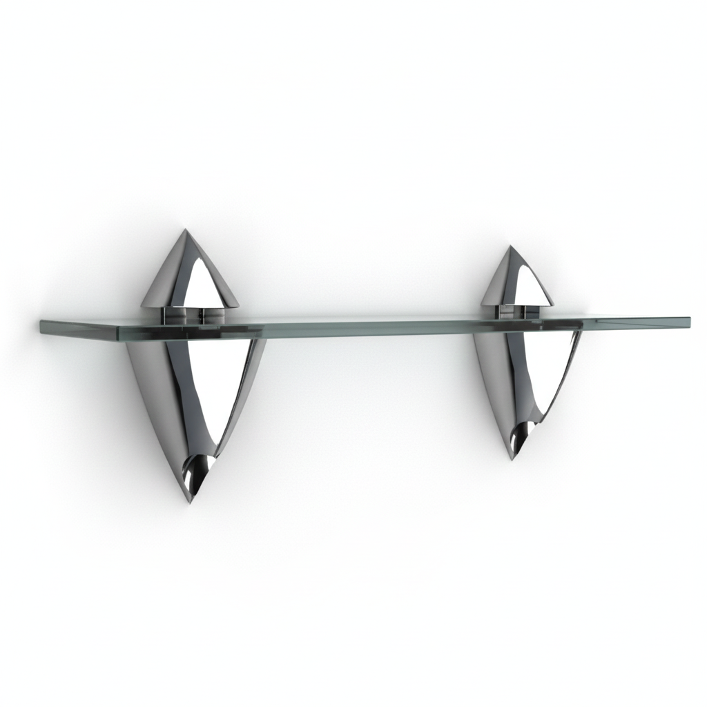 Pair of Chrome Wall-fix Clips