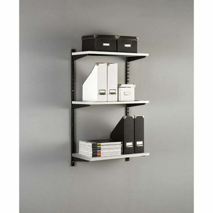 Black & White Twin Slot Shelving Kit - H1000mm - 3 Shelves - Width 900mm