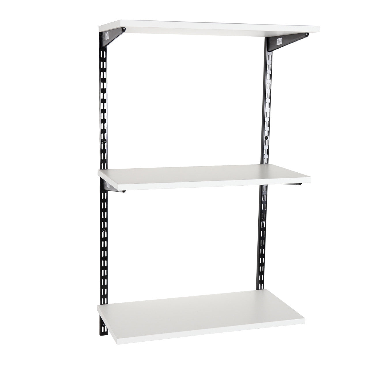 Black & White Twin Slot Shelving Kit - H1000mm - 3 Shelves - Width 900mm