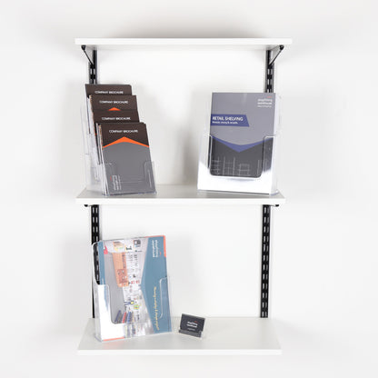 Black & White Twin Slot Shelving Kit - H1000mm - 3 Shelves - Width 900mm