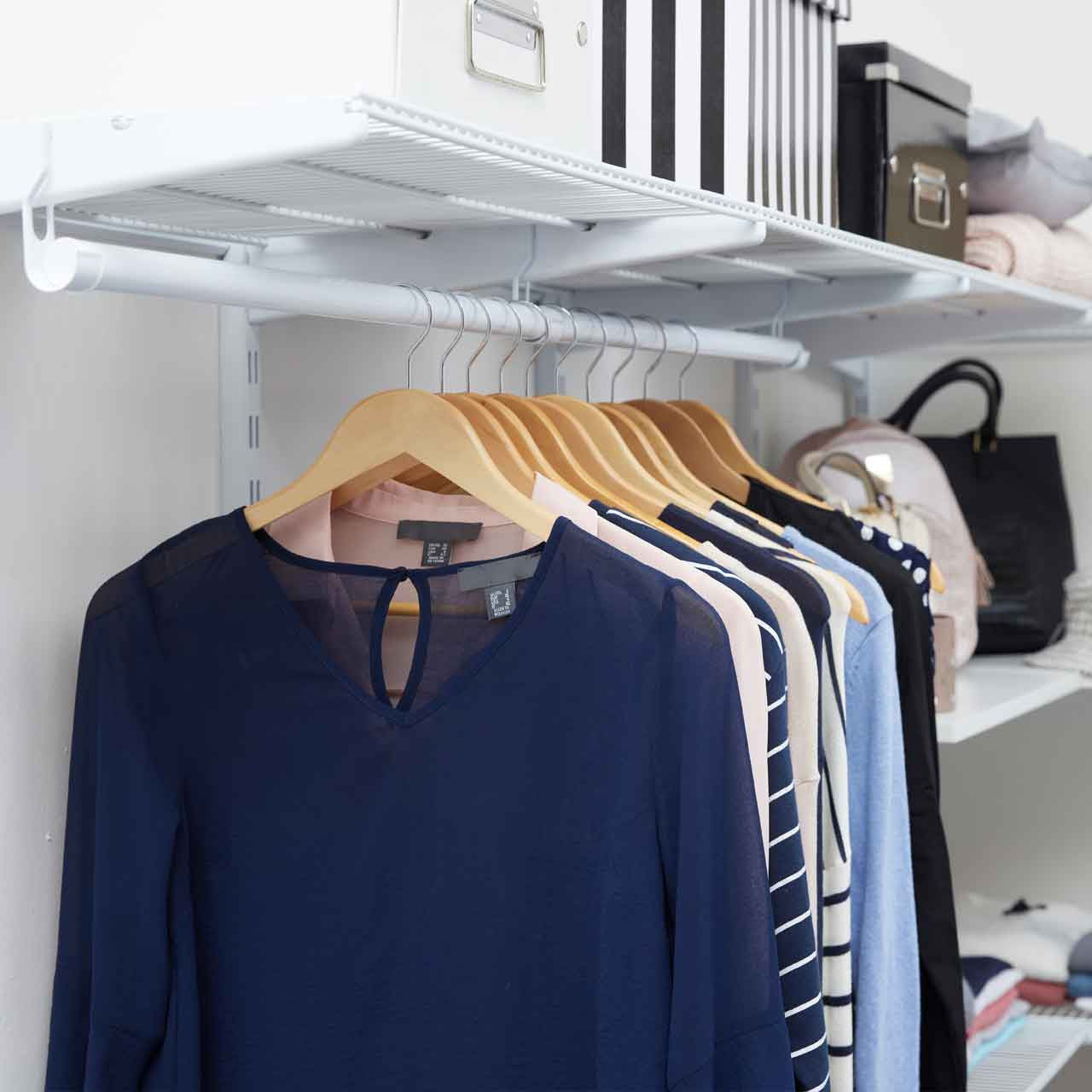 600mm White Clothes Rail for Flexx Shelf System