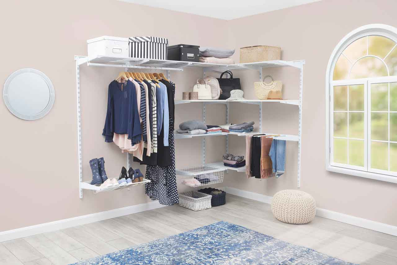 600mm White Clothes Rail for Flexx Shelf System