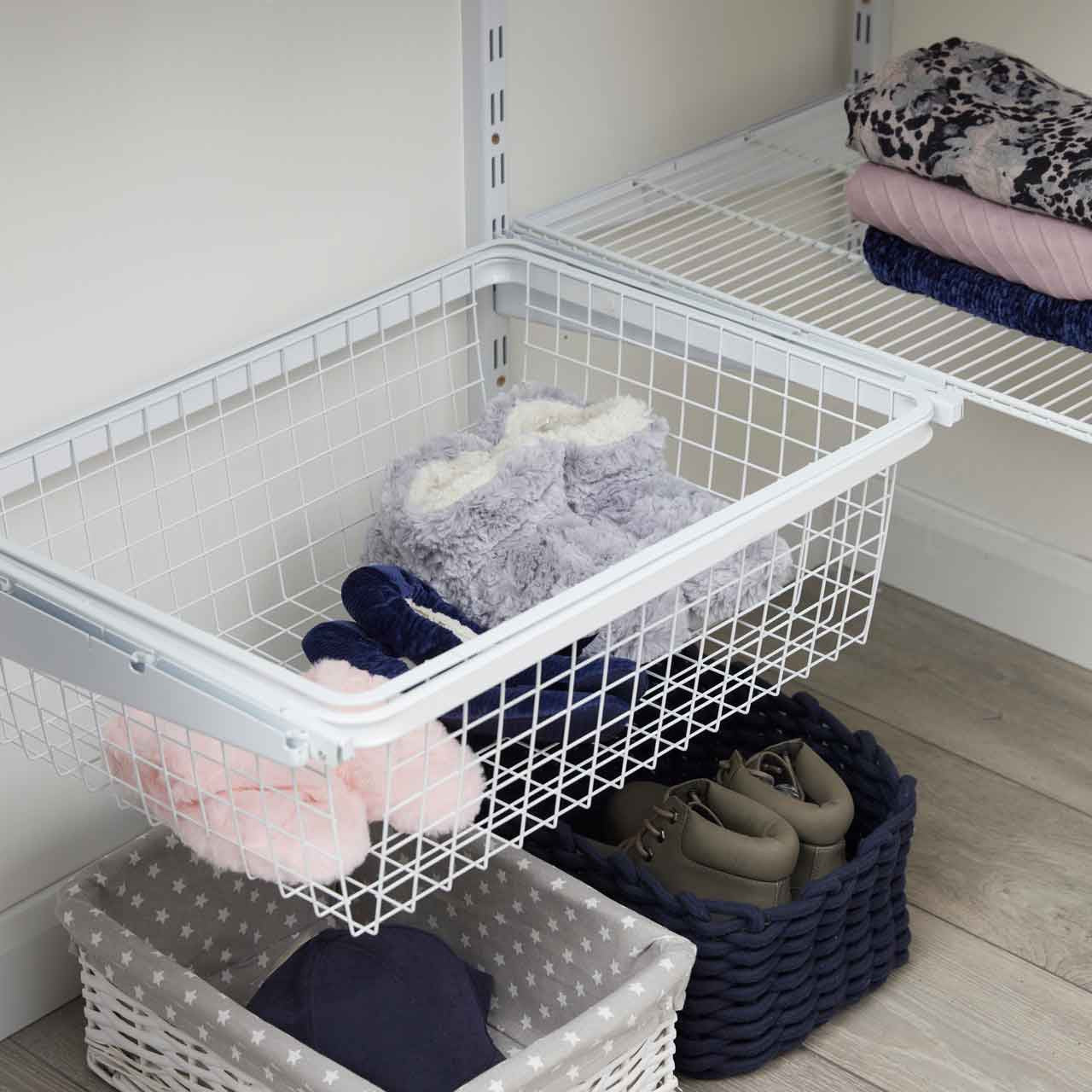 Deep Wire Basket for Flexx Shelving System