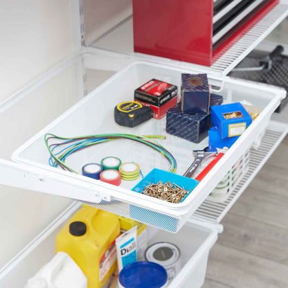 Shallow Wire Mesh Basket for Flexx Shelving System