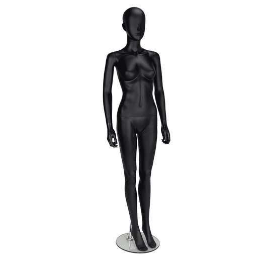 Candor Mannequin - Female - Matt Black - Eco-Friendly Plastic