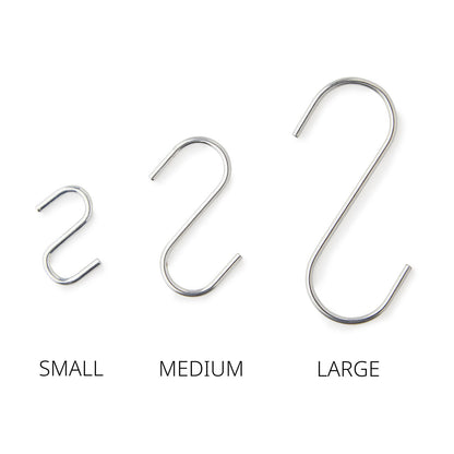 Pack of 100 x Large Silver S-Hooks