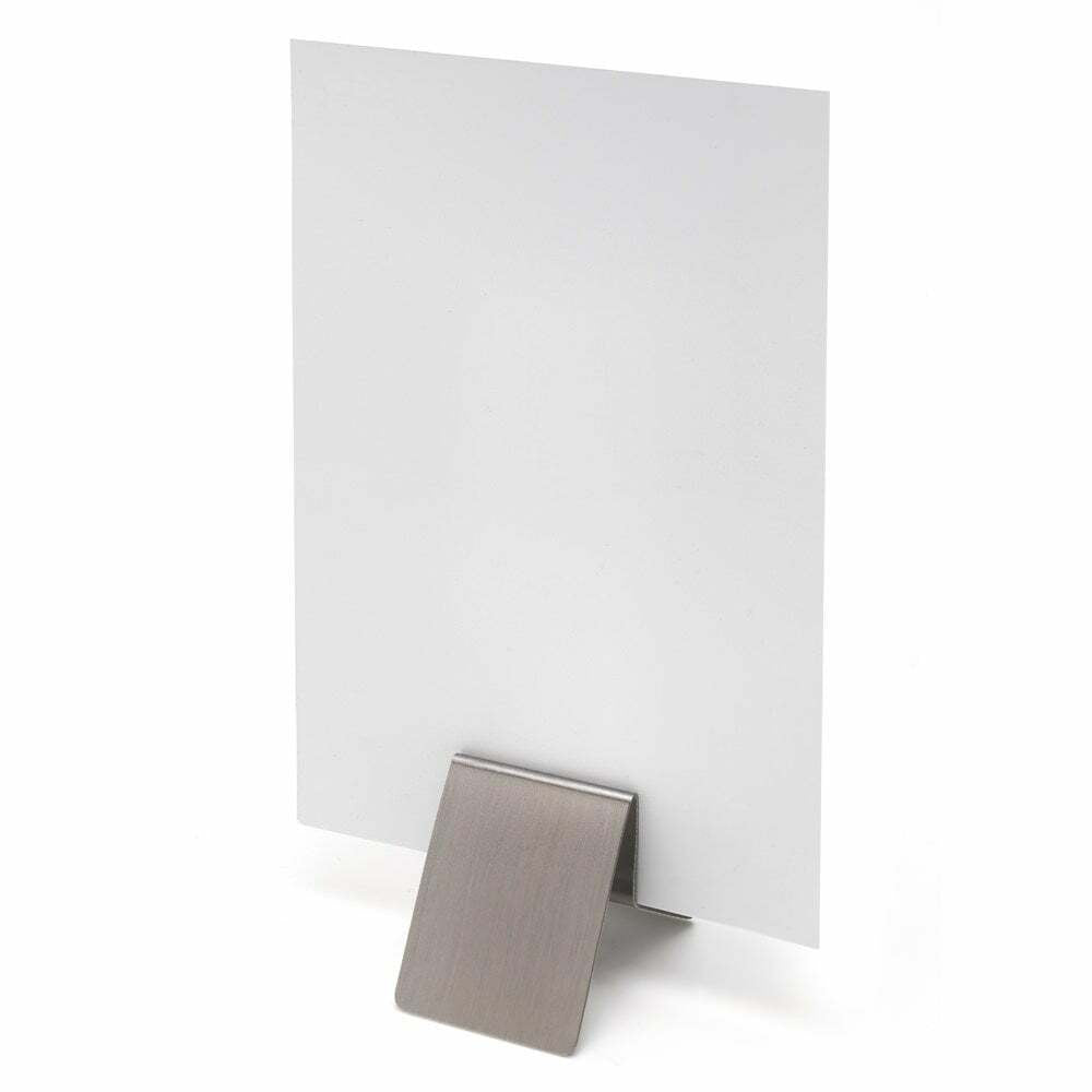 Stainless Steel Menu Holder - 50mm Wide