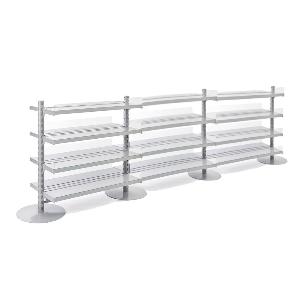 Double Sided In-Queue Merchandising Bay and Shelves -W1000mm each bay