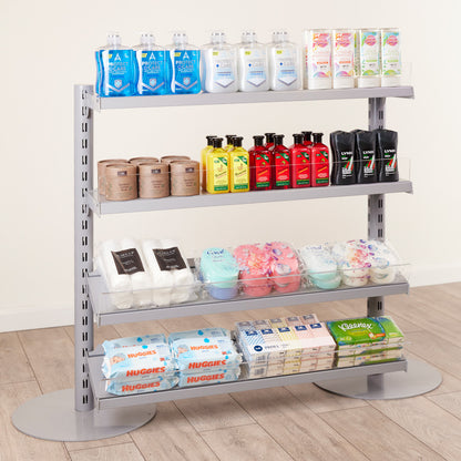 Single Sided In-Queue Merchandising Bay and Shelves -W1250mm each bay