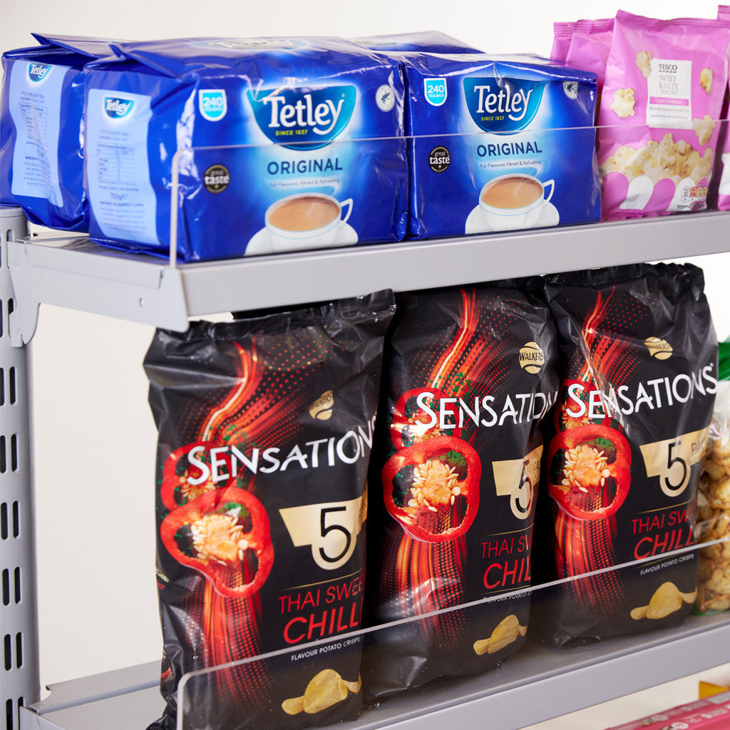 Double Sided In-Queue Merchandising Bay and Shelves -W1250mm each bay
