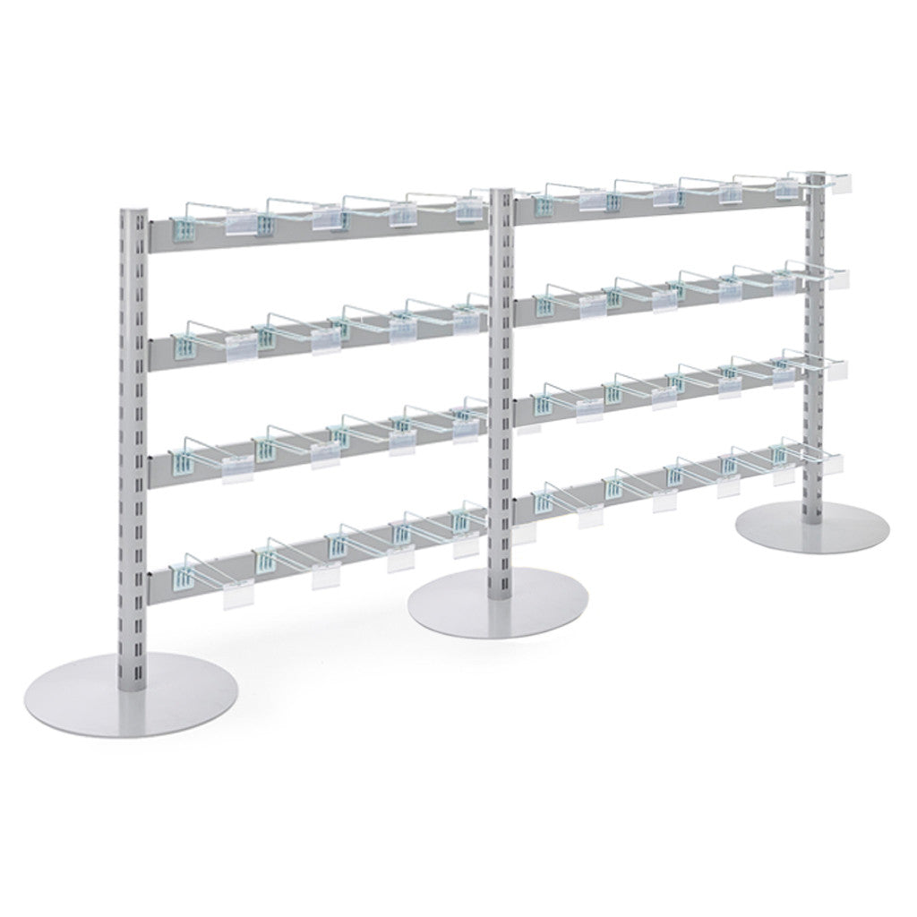 Single Sided In-Queue Merchandising Bay and Hooks -W1000mm each bay