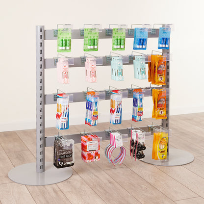 Single Sided In-Queue Merchandising Bay and Hooks -W1000mm each bay