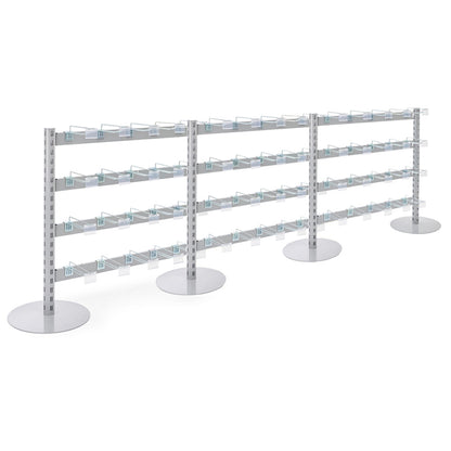 Single Sided In-Queue Merchandising Bay and Hooks -W1000mm each bay