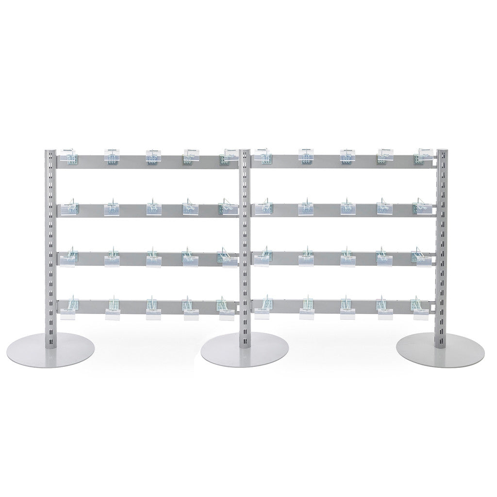 Single Sided In-Queue Merchandising Bay and Hooks -W1250mm each bay