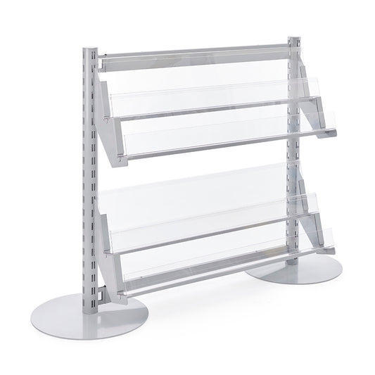Single Sided In-Queue Merchandising Bay with Magazine Shelves - W1000mm each bay