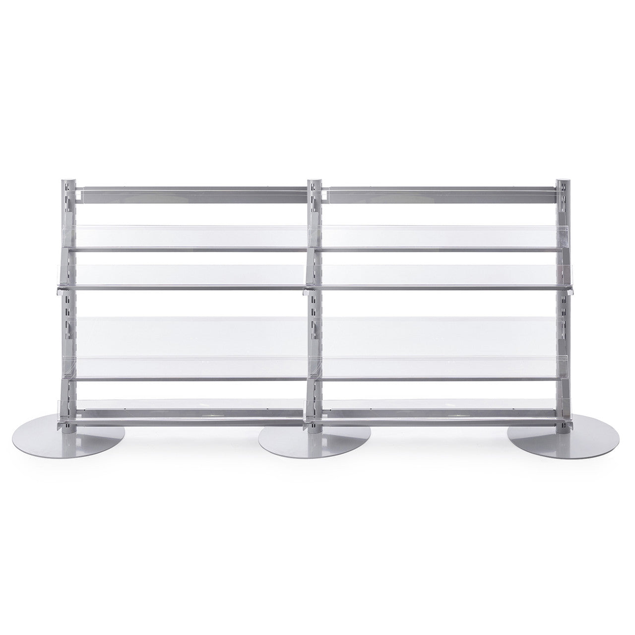 Single Sided In-Queue Merchandising Bay with Magazine Shelves - W1000mm each bay