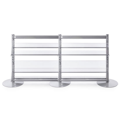 Single Sided In-Queue Merchandising Bay with Magazine Shelves - W1000mm each bay