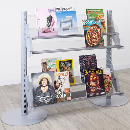 Single Sided In-Queue Merchandising Bay with Magazine Shelves - W1000mm each bay