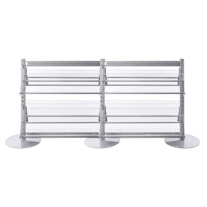 Double Sided In-Queue Merchandising Bay with Magazine Shelves -W1000mm each bay
