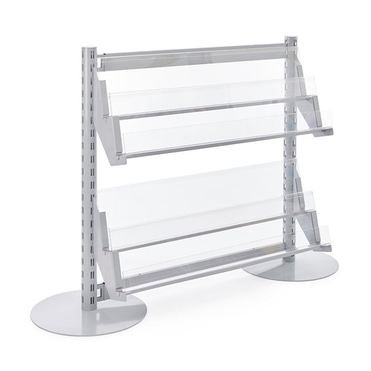 Single Sided In-Queue Merchandising Bay with Magazine Shelves - W1250mm each bay