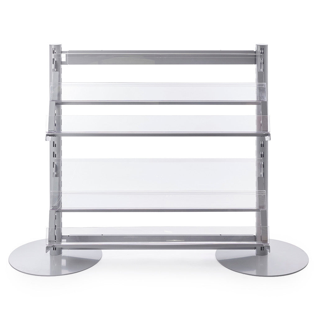 Single Sided In-Queue Merchandising Bay with Magazine Shelves - W1250mm each bay