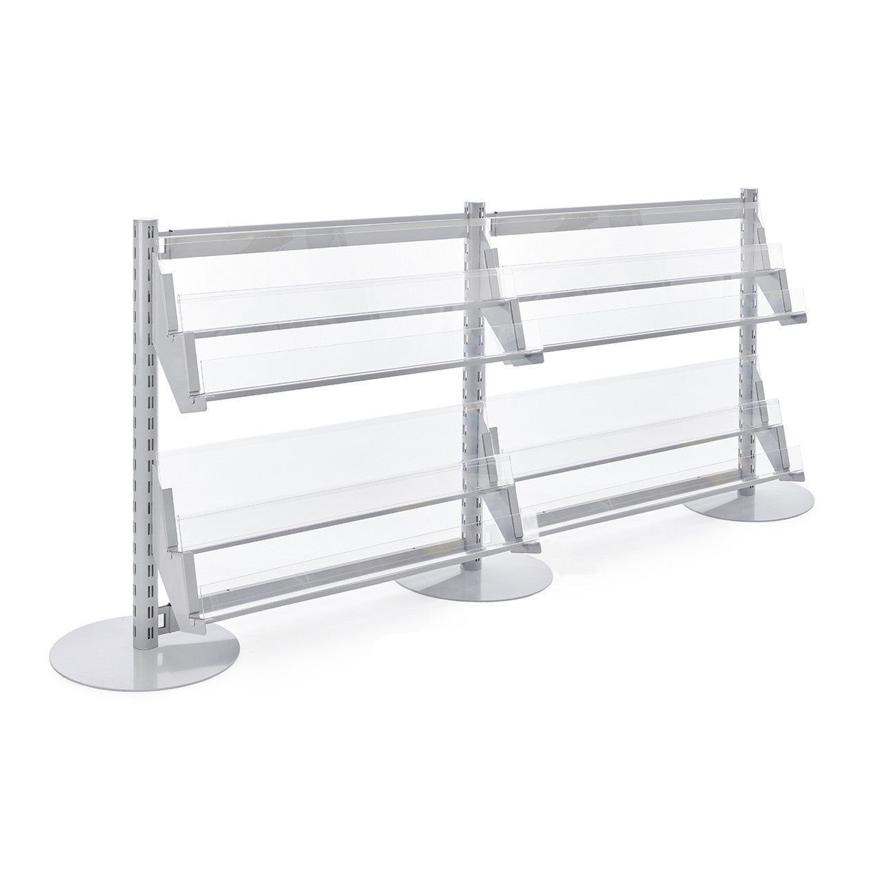 Single Sided In-Queue Merchandising Bay with Magazine Shelves - W1250mm each bay