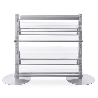Double Sided In-Queue Merchandising Bay with Magazine Shelves -W1250mm each bay