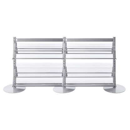 Double Sided In-Queue Merchandising Bay with Magazine Shelves -W1250mm each bay