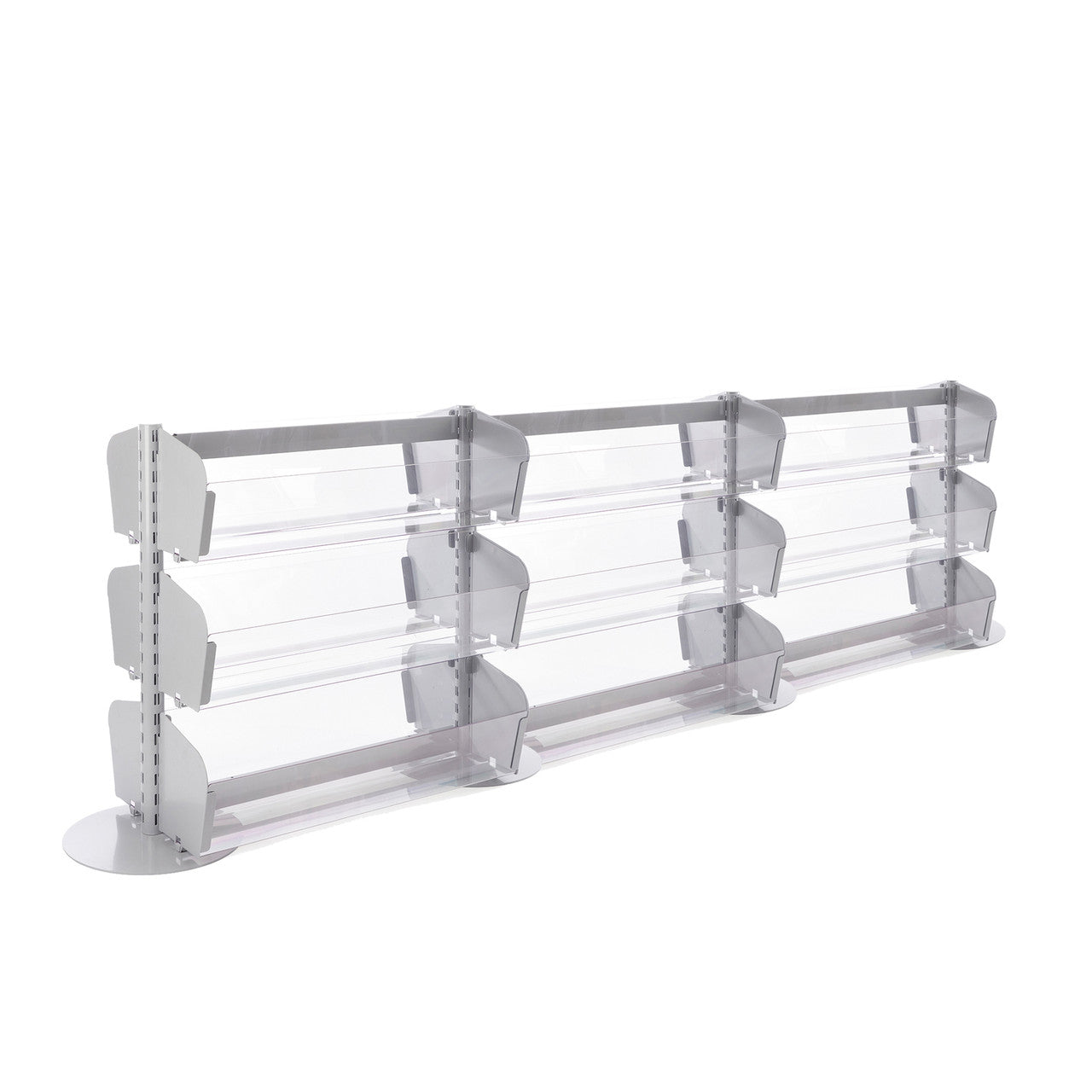 Double Sided In-Queue Merchandising Bin Bays -W1000mm each bay