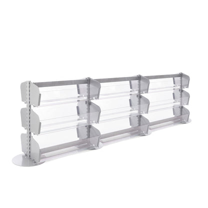 Double Sided In-Queue Merchandising Bin Bays -W1000mm each bay