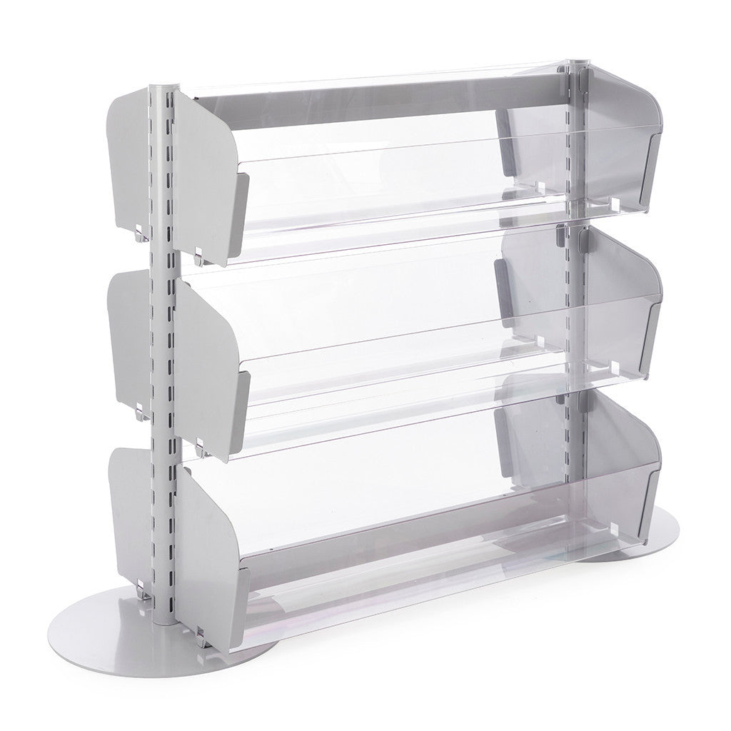 Double Sided In-Queue Merchandising Bin Bays -W1250mm each bay