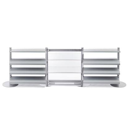 3 x Single Sided In-Queue Merchandising Bay with Shelves and Bins