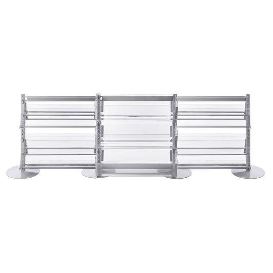3 x In-Queue Merchandising Bays with Magazine Shelves and Bins