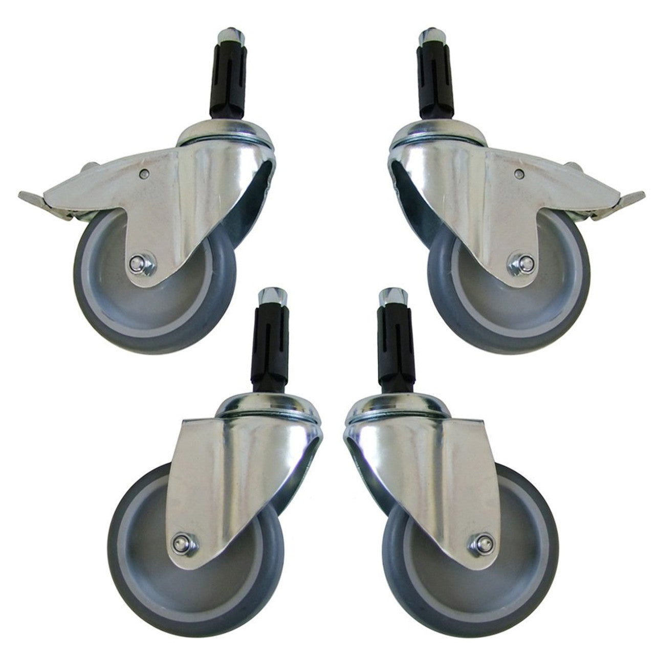 Reinforced Black Heavy-Duty Clothes Rail With 2 Braked and 2 Unbraked Heavy Duty Wheels
