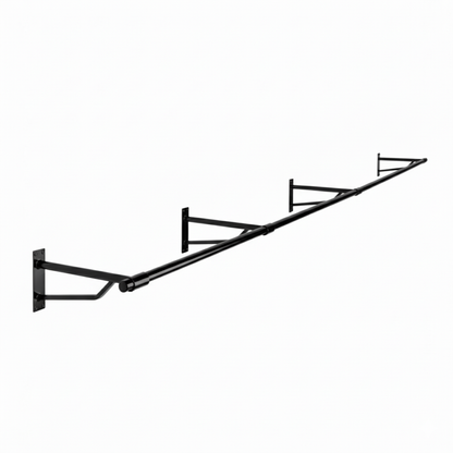 3m Black Heavy Duty Wall-Mounted Hanging Clothes Rail