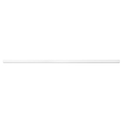 2m Gloss White Wall-Mounted Hanging Clothes Rail with 3 Support Arms