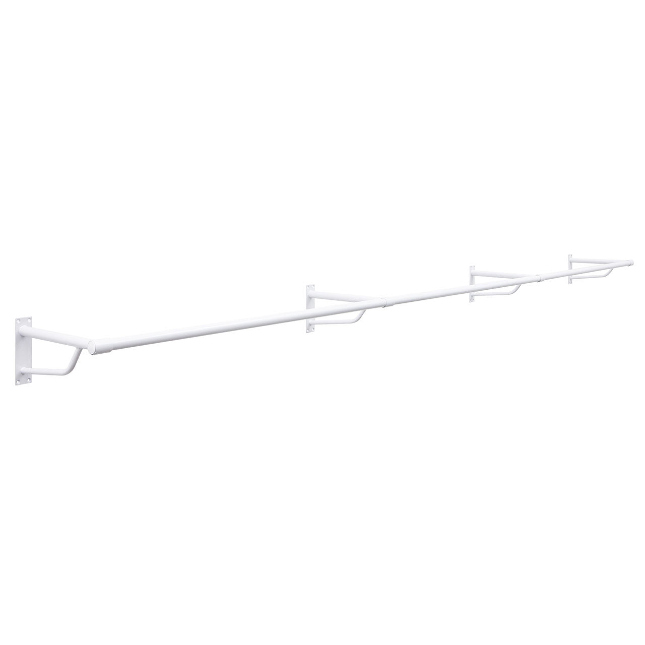 3m White Heavy Duty Wall-Mounted Hanging Clothes Rail