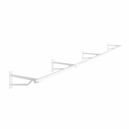 3m White Heavy Duty Wall-Mounted Hanging Clothes Rail