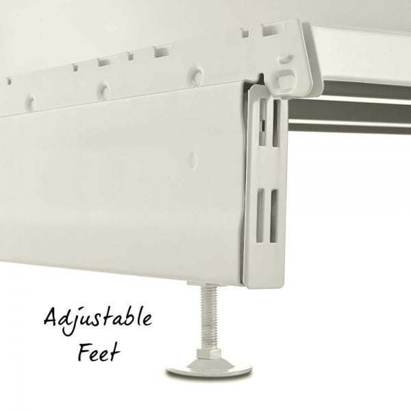 Jura White Retail Gondola Shelving - 2 x H1800 x W1250mm Bays - 16 Shelves