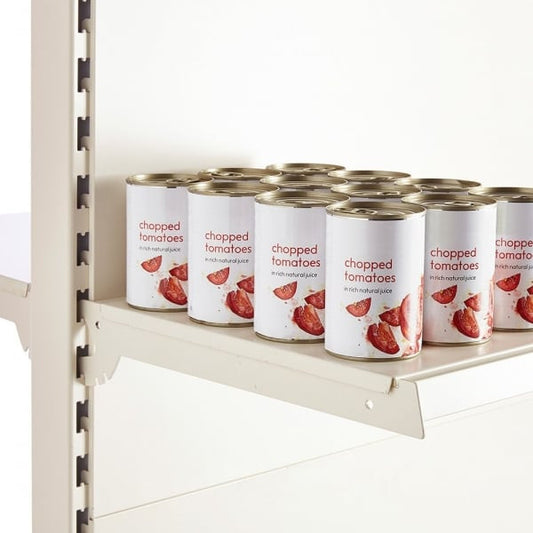 Jura White Retail Shelving Modular Gondola Unit - 8 x 370mm Shelves - H1800mm