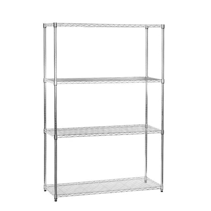 4 x 4 Tier Chrome Wire Shelving Units - H1800 x D450mm
